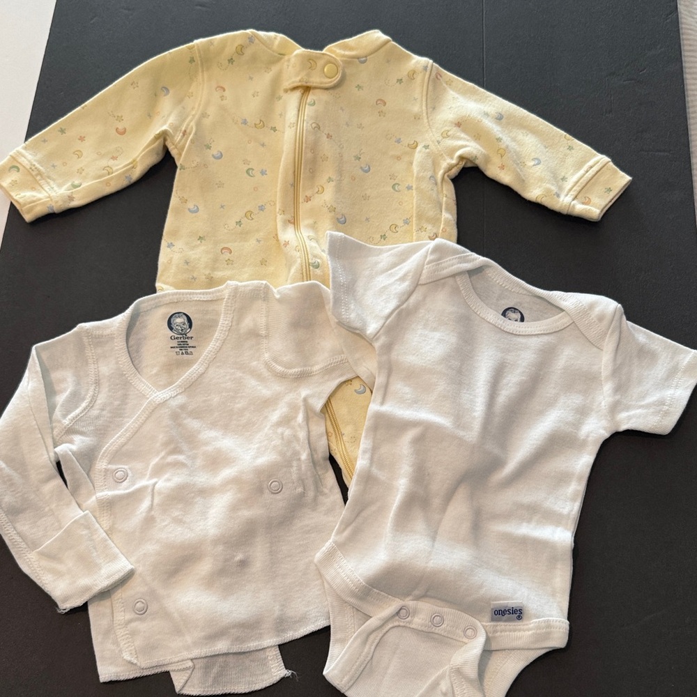 Yellow and White Bodysuit Set